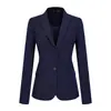 Terno Social Terno para Homens e Mulheres, Terno Profissional Listrado para Escritório, Escritório, Gola Lapela, Roupa de Trabalho Formal