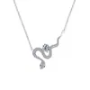 Collar de Serpiente con Diamantes, Collar Grande de Diamantes del Año de la Serpiente, Nuevo Modelo 2026, Lujo Ligero, Exquisita y Elegante Cadena para Clavícula de Acero de Titanio que No se Desvanece