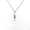 Nuevo estilo transfronterizo, moda moderna, collar de espina de pescado, estilo simple, combina con todo, joyería de plata antigua.