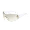 Nuevas Gafas de Sol de Tiro Callejero Calientes de Internet del Milenio Europeo y Americano Chica Picante Siaman Sin Marco Estrella Pentagonal Gafas de Sol Punk Y2K