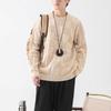 Suéter de Moda de Marca de Color Sólido Simple con Cuello Redondo para Hombre Estilo Hong Kong Holgado High Street Diseño de Trenza Floral a Cuadros Combinable Suéter de Punto de Moda