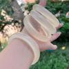 Fornecimento ao vivo de calcedônia plana para pulseira de quartzo hialino dourado champanhe de alto gelo, pulseira de gelo de quartzo, pulseira de calcedônia dourada