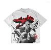 Y2K Hip Hop T-Shirt Harajuku T-Shirt Curta Gótico Street Wear Moda Masculina e Feminina Punk Casual Algodão Camiseta Solta