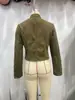 ZA Comércio Exterior Atacado Transfronteiriço 2026 Nova Moda Feminina Europeia e Americana Elegante Vintage Camurça Texturizada Fivela de Nó Casaco
