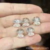 Coleção de Cristal Branco Natural, Contas de Abóbora, Contas de Flor de Maracujá, Acessórios Artesanais, Pulseiras DIY Feitas à Mão, Joias da Moda
