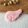 Cuero PU Felpa Grabado Alas de Murciélago Diablo Material Hecho a Mano DIY Decoración Lolita Accesorios de Abanico de Soporte