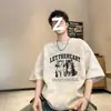 Camiseta Casual de Manga Corta para Hombre, Nuevo Estilo Verano 2026, Estilo Urbano Americano, Marca de Tendencia de Alta Calidad, Top Básico Holgado