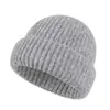 Chapéu de Lã Tricotado Espesso e Quente Transfronteiriço para Mulheres, Touca de Cabeça à Prova de Vento, Chapéu Frio com Proteção para Orelhas, Chapéu de Puxar para Homens, Inverno