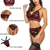 Vestido de Noite Sexy de Alça Fina com Bojo Renda Costas Nuas Casual Perspectiva Conjunto de Roupas para Casa