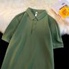 Polo de Manga Corta Estilo Fresco Estilo Japonés para Hombre y Mujer Estilo Coreano Moderno Estilo Hong Kong Holgado Casual Combinable Camiseta de Pareja