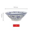 A5L Cerámica Hogareña Porcelana Azul y Blanca Vajilla China Ramen Malatang Sopa de Res Fideos Tazón Chongqing Fideos Pequeños Cerámica