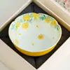 Glaseado de Yema de Huevo Margarita Pequeña Taza de Té Taza de Degustación Cerámica Taza Maestra Pintada a Mano Juego de Té para el Hogar Color Bajo Esmalte Taza de Té Taza Individual