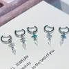 Colgante de Aretes de Rombo de Cometa de Trébol de Cuatro Hojas de Colores, Cierres para Aretes, Aro para Cartílago de Oreja de Mujer, Diseño Simple de Nicho, Aros de Aretes Apilables