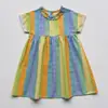 Vestido de Verano 2026 Nuevo Estilo Mori Cuello Redondo Estampado para Niñas Falda con Volantes Suelta de Manga Corta para Niños Vestido de Algodón