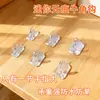 Gancho de plástico transparente simple para oficina, adhesivo superresistente, autoadhesivo, sin clavos, gancho de ropa universal en forma de cuerno