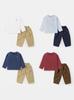 Conjunto de Duas Peças Roupas Infantis Meninos Europeus Outono Camiseta de Manga Longa e Calça Casual Roupa Infantil Bebê Conjunto de Duas Peças Camiseta Básica Calça Longa