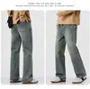 Fengshe Roupa Masculina / Nova Vibe Primavera e Outono Comprimento Total Levemente Flare Minimalista Americano Retrô Solto Jeans Masculino de Perna Larga