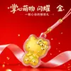 Oro Puro 999Kk Colgante para Teléfono Móvil Gato Llavero de Oro Bolsa de Regalo Encanto de Bolsa 520 Regalo del Día de San Valentín Promoción de Transmisión en Vivo