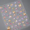 Pegatinas para Uñas con Gato Lindo en Relieve de Hierro Mn-376 Estilo Lindo Dibujos Animados Animales Suaves Lindos Serie de Colaboración Mn