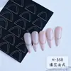 Pegatinas de Arte para Uñas Huecas Estilo Francés, Guías de Línea con Forma de V y Media Luna para Sonrisa, Parches Adhesivos para Uñas DIY al por Mayor