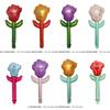Dia das Mães Amor Flor Balão Jardim de Infância Presente para Mãe Mini Anel de Diamante Grande Rosa Balão de Filme de Alumínio