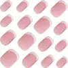 Xiyin Boutique Unhas Usáveis Rosa Nude Estilo Curto Pontas de Unha Clareadoras Degradê Estilo Minimalista Fosco Unhas Postiças