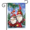 Bandeira de Jardim Transfronteiriça Papai Noel Anão Decoração de Feriado Bandeira de Jardim Sem Mastro Bandeira Externa Bandeira de Jardim