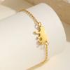 Pulseira Infantil Casual e Fofa Aço Inoxidável Urso Dourado Água de Nascente Joias Br-2233