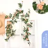 Enredadera de Rosas Artificiales Flor Falsa de Plástico Cubierta para Techo, Tubería de Aire Acondicionado, Decoración de Balcón