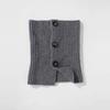 Botão de cashmere estilo coreano cachecol pequeno feminino outono e inverno cor sólida simples casual capa de pescoço cachecol de malha de lã combinando