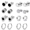 Nuevos Pendientes Retro de Acero Inoxidable Joyería de Nicho de Alta Gama Clips para Orejas de Acero de Titanio Conjunto de Moda Pendientes Amarillos