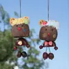 Fruta sino d'água casca chocalho boneco cabeça grande pingente joia artesanal DIY sinos de vento casca de fruta natural matérias-primas