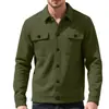 Chaqueta cárdigan lisa casual para hombre, chaqueta de trabajo a cuadros para primavera y otoño talla europea, chaqueta para hombre transfronteriza