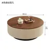 Mesa de Chá Wind Usada Sala de Estar Estilo Moderno de Luxo Leve Mesa de Chá Laje de Rocha Simples de Alta Qualidade Estilo Antigo Madeira de Nogueira Mesa de Chá Estilo Italiano