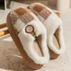 Zapatos esponjosos para el posparto de mujer 2026 nuevo otoño e invierno antideslizantes cálidos para interiores del hogar silenciosos de algodón para mujeres embarazadas y parejas