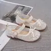 Sandalias Infantiles de Suela Suave para Niñas, 2026 Antideslizantes de Verano con Moño de Encaje Transpirables Estilo Coreano Zapatos de Princesa