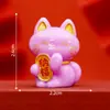 Micro-Paisaje Creativo Lindo Buena Suerte Gato de la Suerte Muñeco Accesorios de Decoración DIY Adornos Pequeños para Coche Escritorio