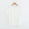 Camiseta versátil base para casa para mulheres slim fit verão roupa íntima gola redonda fina solta modal algodão