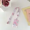 Conjunto de Cartões Retrátil Estudante Sanrio Conjunto de Cartões Crianças Cartão de Ônibus Refeição Cartão de Baú de Coleta Cartão Escolar Jardim de Infância Corda Longa para Pendurar no Pescoço