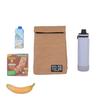 Bag de Lancheira Reutilizável de Papel Kraft Mais Vendida Bolsa Térmica para Lancheira Simples Ecológica Bolsa de Piquenique Pode Imprimir Logotipo