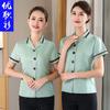 Ropa de trabajo para limpiadores de hoteles, manga corta, ropa de trabajo de verano para habitaciones de hotel, servicio de limpieza, propiedad, limpieza de centros comerciales, tía