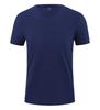 Camiseta de algodón de seda fresca de 180 g, manga corta, cuello redondo, de peso pesado, ropa de grupo, ropa de trabajo, ropa de clase, logotipo imprimible informal americano.
