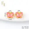 Esmalte de Alta Conservación del Color Exquisito y Hermoso Colgante de Mariposa con Encanto Antiguo, Agujero Pasante para Pulsera, Collar y Accesorio de Joyería DIY