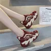 Zapatos de mujer transfronterizos de comercio exterior, zapatos de papá, nuevos zapatos de plataforma de suela gruesa versátiles estilo coreano para primavera y otoño, zapatillas casuales transpirables