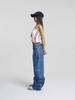Jeans de Pierna Ancha con Bordado de Bolsillo Retro Estilo Urbano para Mujer, Nuevos Versátiles Sueltos Casual de Calle Cintura Baja Largos