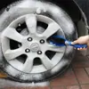 Cepillo para Neumáticos de Coche, Cepillo de Cabeza Grande y Mango Largo, Cepillo de Cerdas Suaves, Cepillo para Rines, Cepillo para Lavar el Coche, Herramienta de Limpieza y Cuidado del Coche