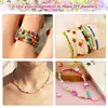 24 Compartimentos Miçangas de Arroz Cor Macaron Pacote de Materiais Artesanal DIY Fazendo Pulseira Colar Acessórios de Joias Conjunto Combinado