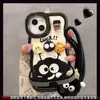 Lanyard de Muñeca de Briqueta de Café Adecuado para Funda de Teléfono Apple 18Pm iPhone 16 Dibujos Animados Lindos 17 Soporte Dual 15