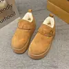 Sapatos Birkenstock para Mulheres, Sola Grossa, Botas de Neve Quentes, Novos Sapatos de Inverno 2026 Slip-On para Mulheres, Sapatos de Algodão de Cano Baixo para Mulheres