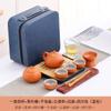 Juego de Té Kung Fu de Viaje traje Bolsa Portátil para Exterior Hogar Tetera Simple Juego de Regalo para Vacaciones Logotipo